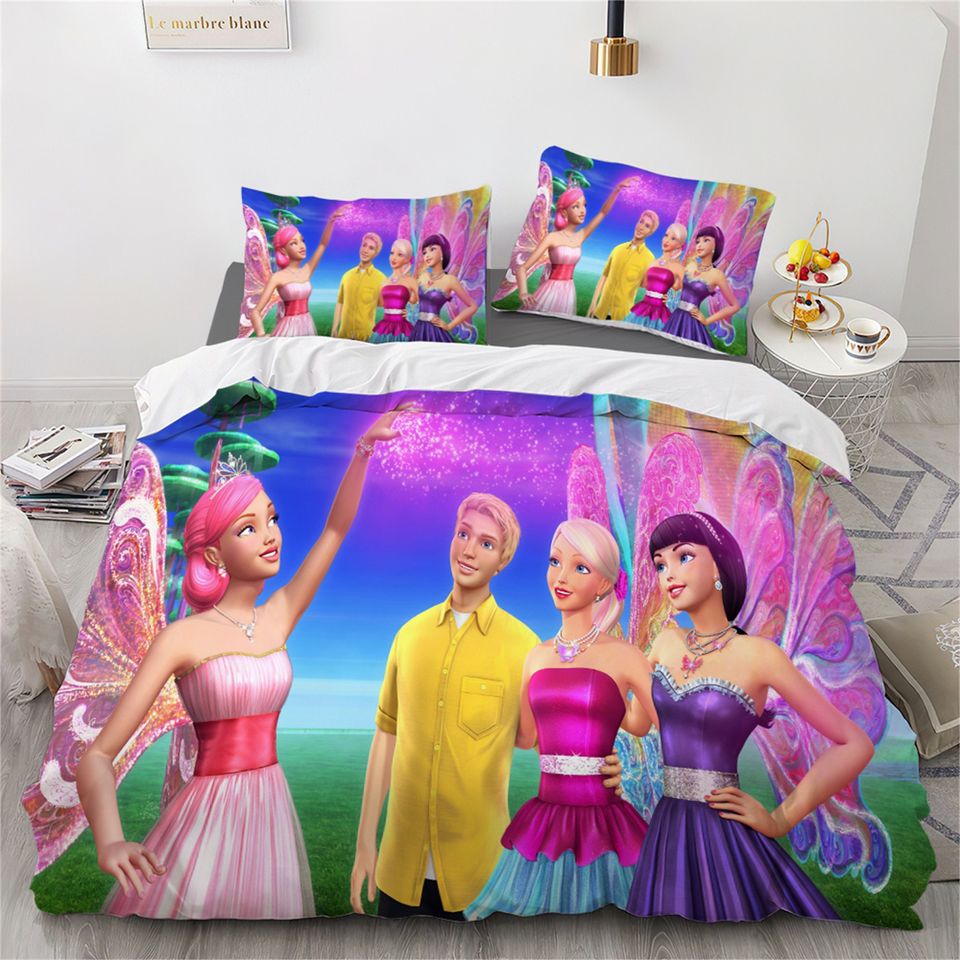 Barbie Printing Bedding Set, Bedding Set Gift