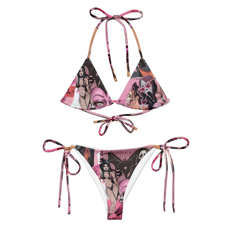 Retro Horror String Bikini Swimsuit