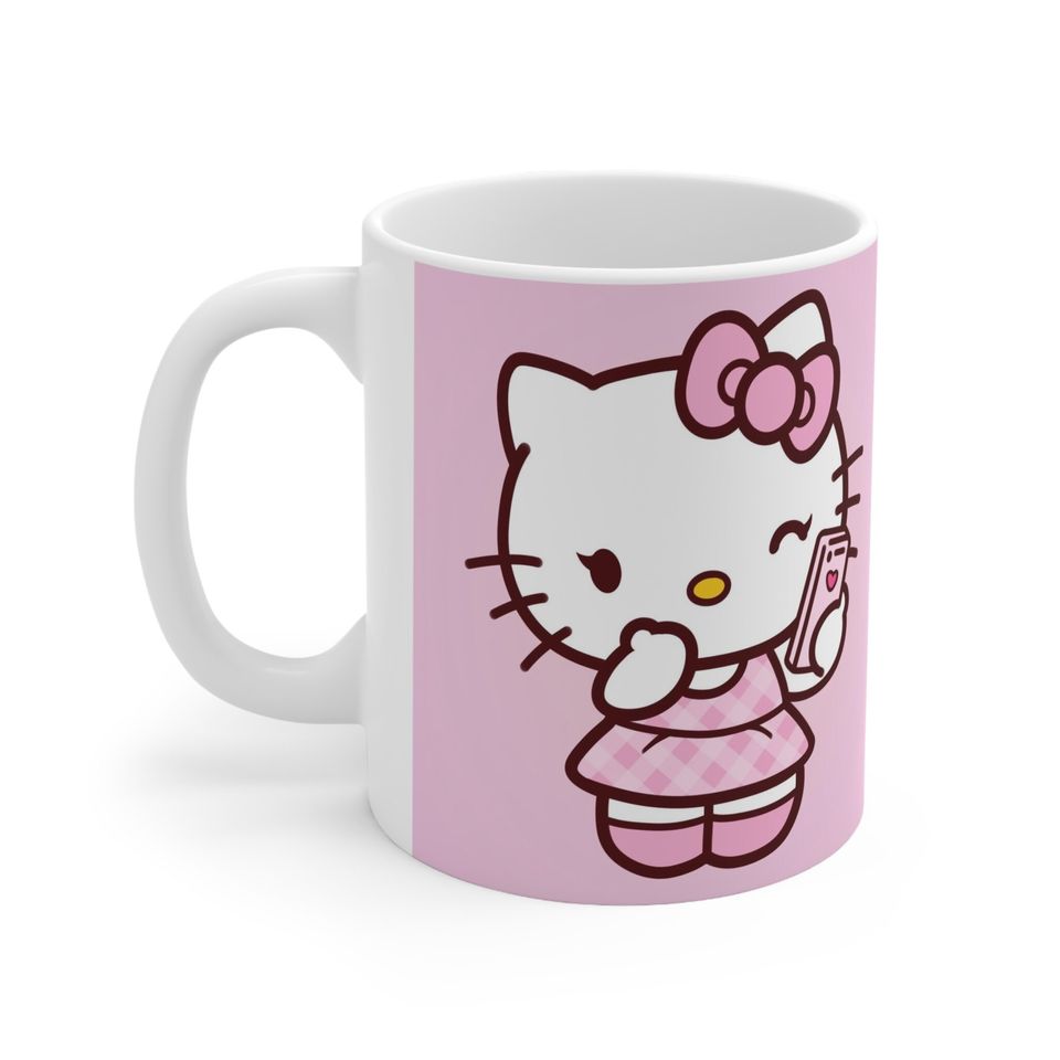 Hello Kitty Kawaii Cat Owner, Cat Mom Gift Coffee Mug