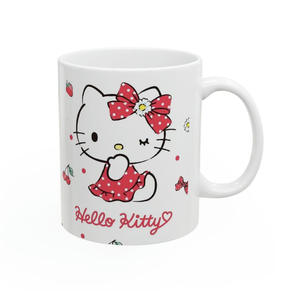 Hello Kitty Pattern Ceramic Coffee Mug