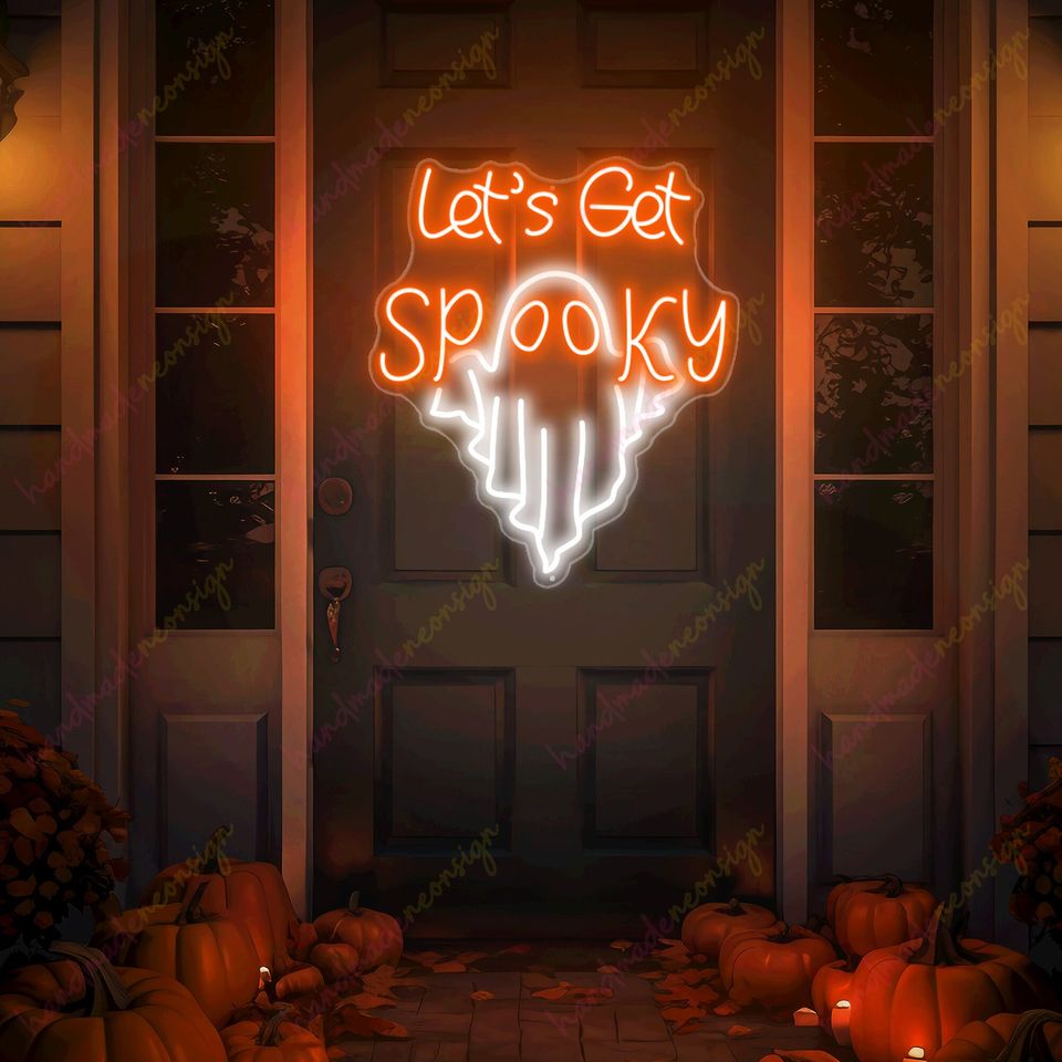 Custom 'Let's Get Spooky' Neon Sign - Halloween Decor