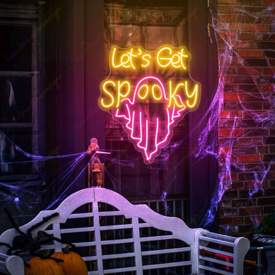 Custom 'Let's Get Spooky' Neon Sign - Halloween Decor