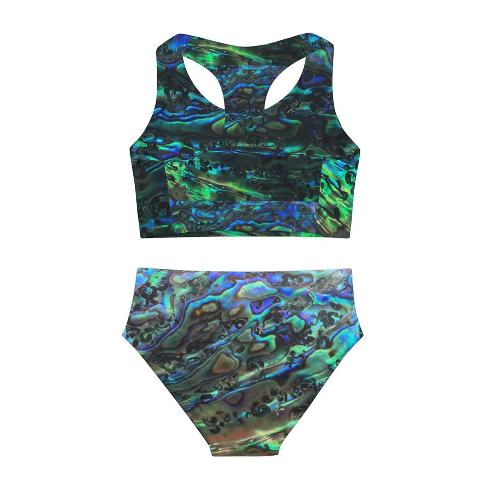Girls Two Piece Swimsuit, Abalone Shell Design