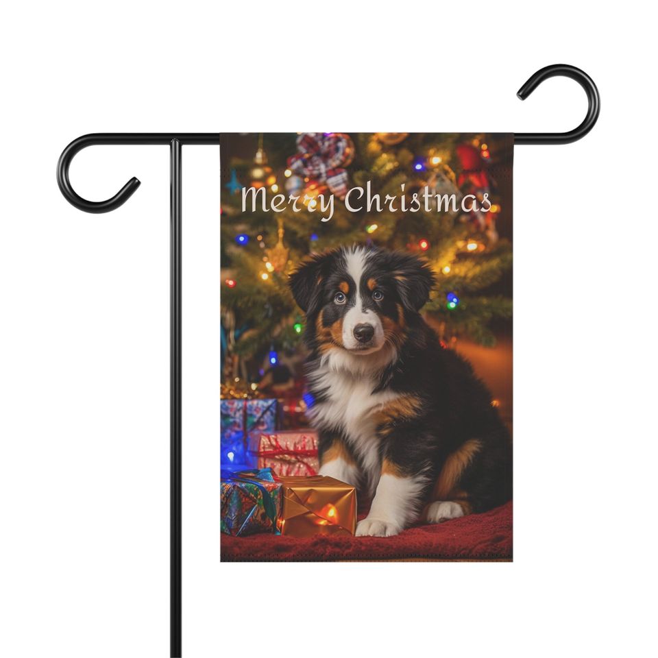 Burmese Mountain Dog Christmas Garden & House Banner, Burmese Garden Flag, Burmese Lover Gift, Burmese Owner Gift