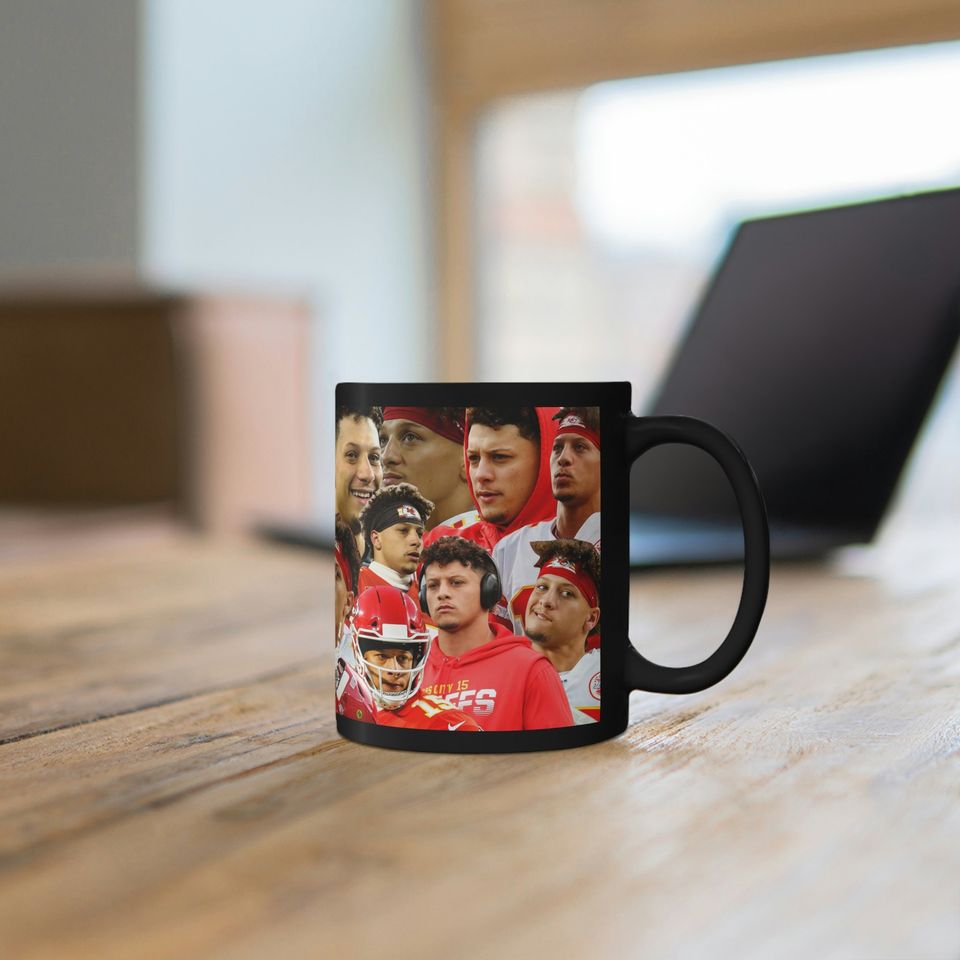 PATRICK MAHOMES multiple faces Black Mug
