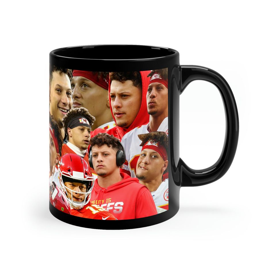PATRICK MAHOMES multiple faces Black Mug