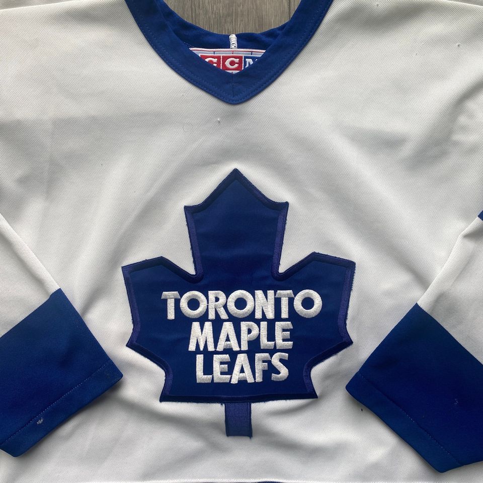 Vintage 90s Toronto Maple Leafs Jersey / CCM Made in Canada / Blank Jersey