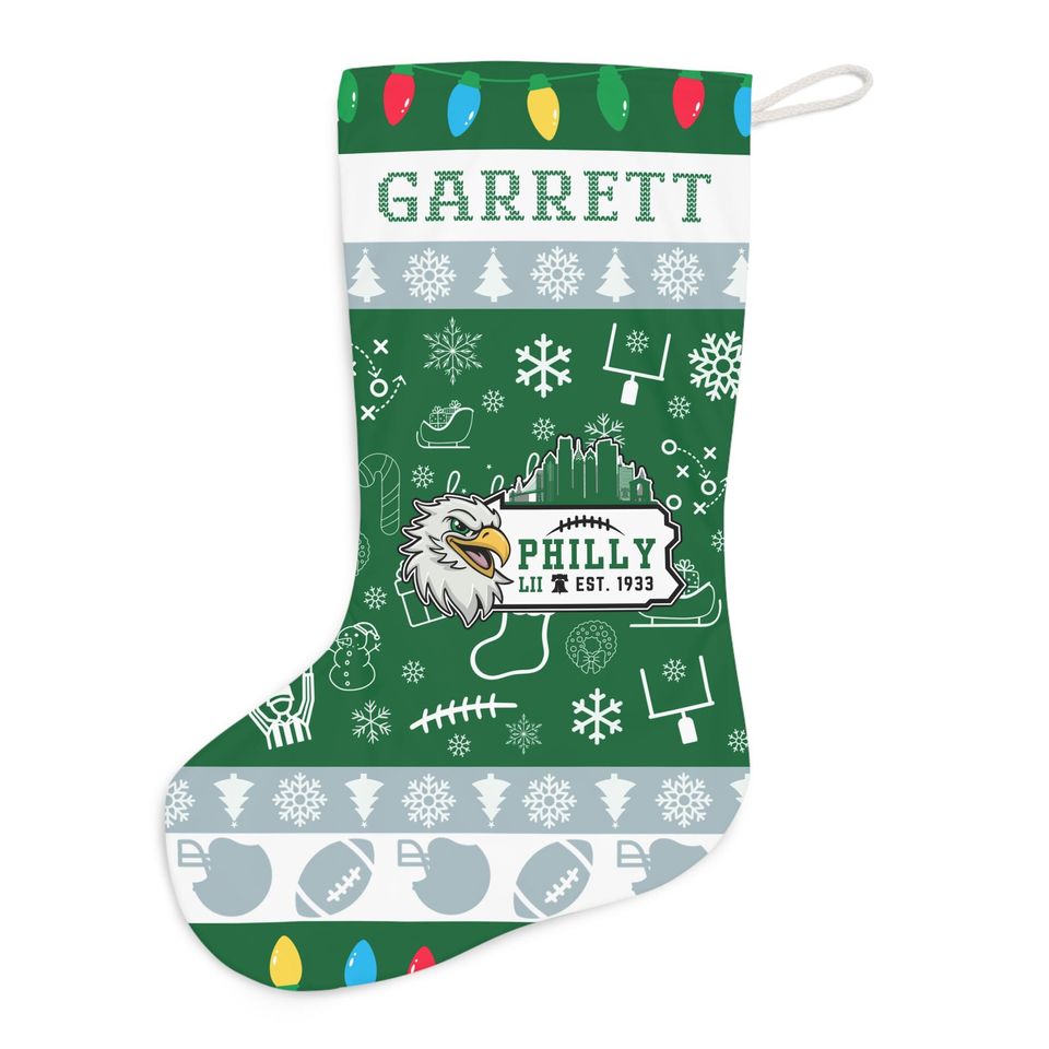Garrett Throwback Philadelphia Football Christmas Santa Stocking