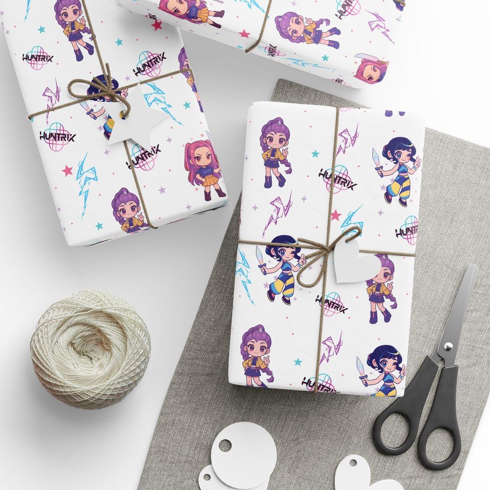 KPOP Demon Hunters Huntrix Patterned Wrapping Paper