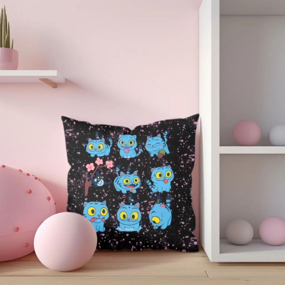 Kpop Demon Hunters Derpy Tiger Pillow Double-Sided Throw Pillow Cute Kpop Anime Fan Decor