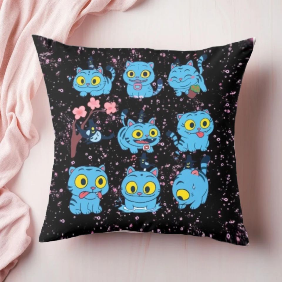 Kpop Demon Hunters Derpy Tiger Pillow Double-Sided Throw Pillow Cute Kpop Anime Fan Decor
