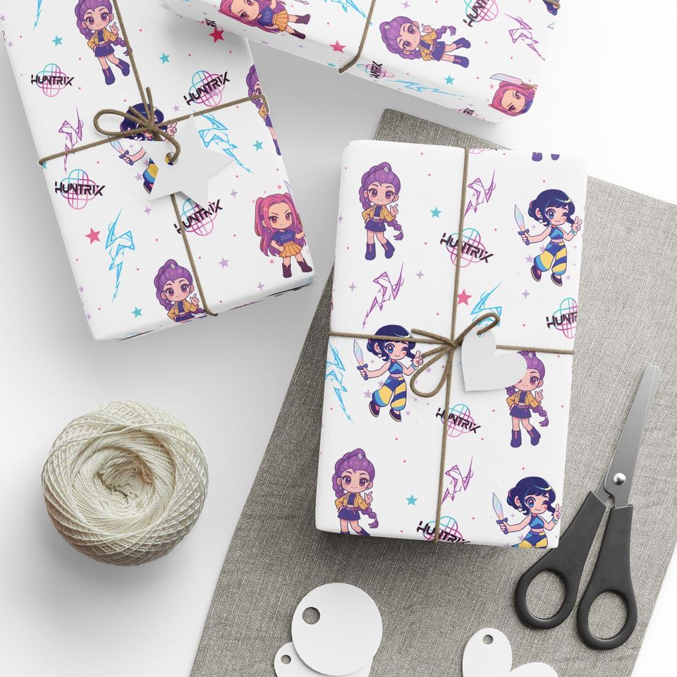 KPOP Demon Hunters Huntrix Patterned Wrapping Paper