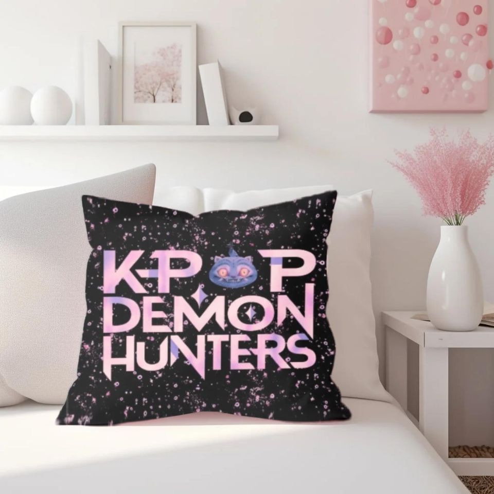 Kpop Demon Hunters Derpy Tiger Pillow Double-Sided Throw Pillow Cute Kpop Anime Fan Decor
