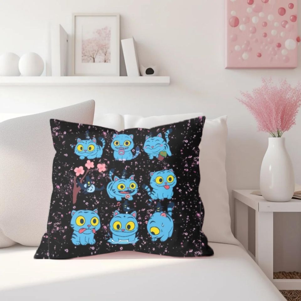 Kpop Demon Hunters Derpy Tiger Pillow Double-Sided Throw Pillow Cute Kpop Anime Fan Decor