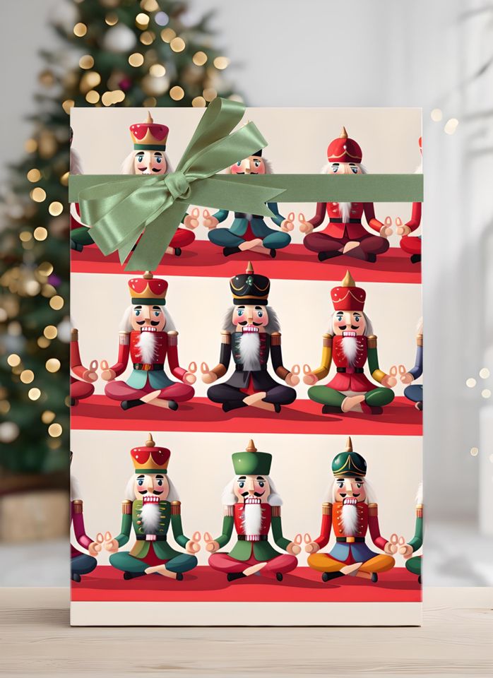 Yoga Nutcracker Christmas Wrapping Paper