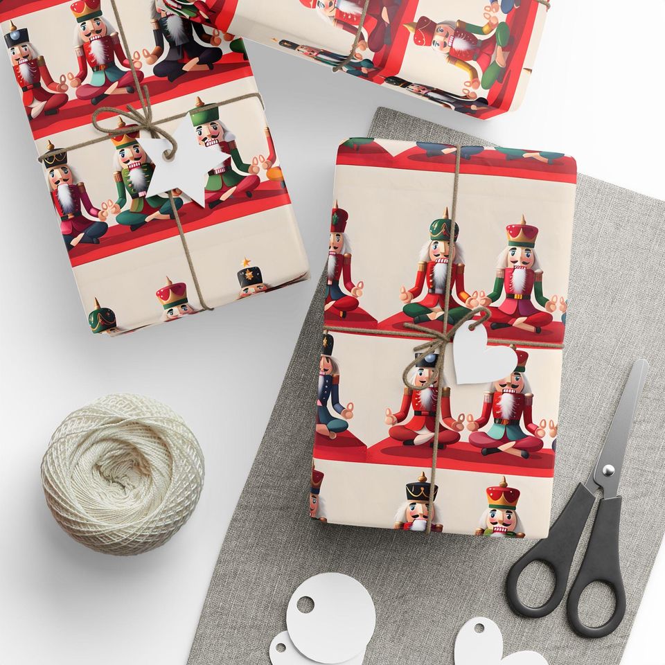 Yoga Nutcracker Christmas Wrapping Paper