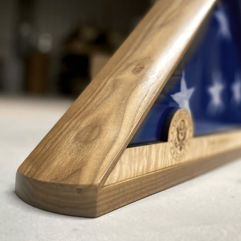 US Law Enforcement Emblem Seal Flag Display Case