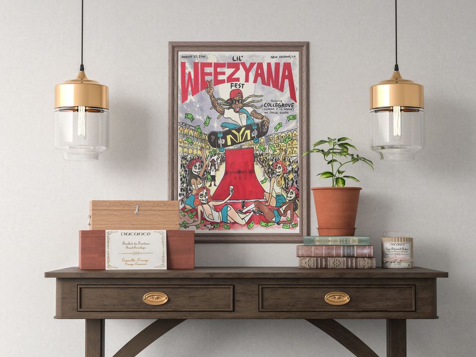 Lil Wayne Poster, Lil Wayne Concert Poster, Retro Music Poster