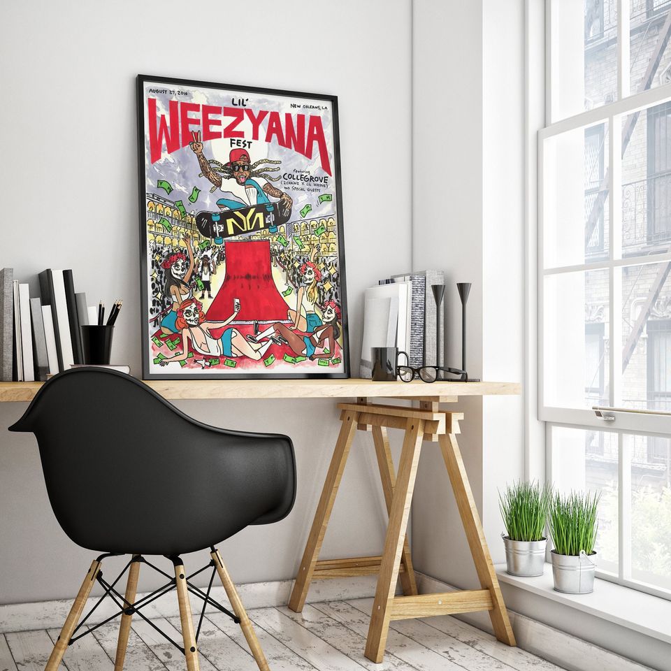 Lil Wayne Poster, Lil Wayne Concert Poster, Retro Music Poster