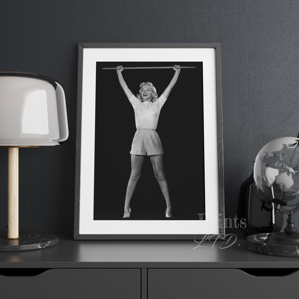 Marilyn Monroe At The Gym Art Poster