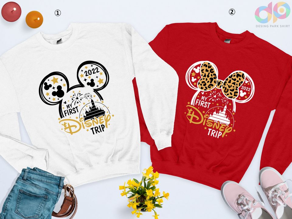 My First Disney 2023 Trip Sweatshirt, Disneyland Couple Sweatshirt