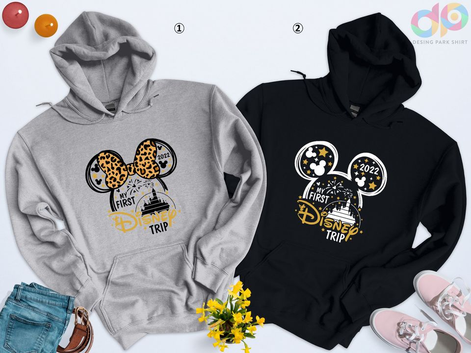 My First Disney 2023 Trip Sweatshirt, Disneyland Couple Sweatshirt