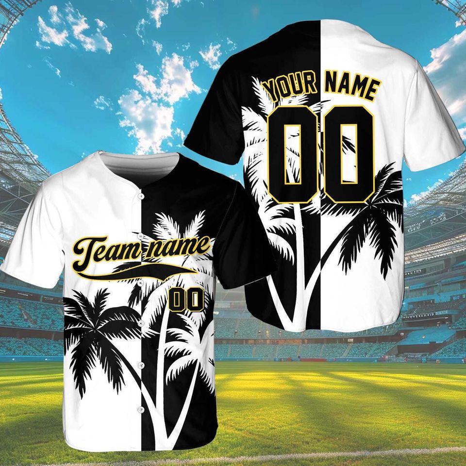 Personalized Team Name and Number Baseball Jersey for Fans and Lovers