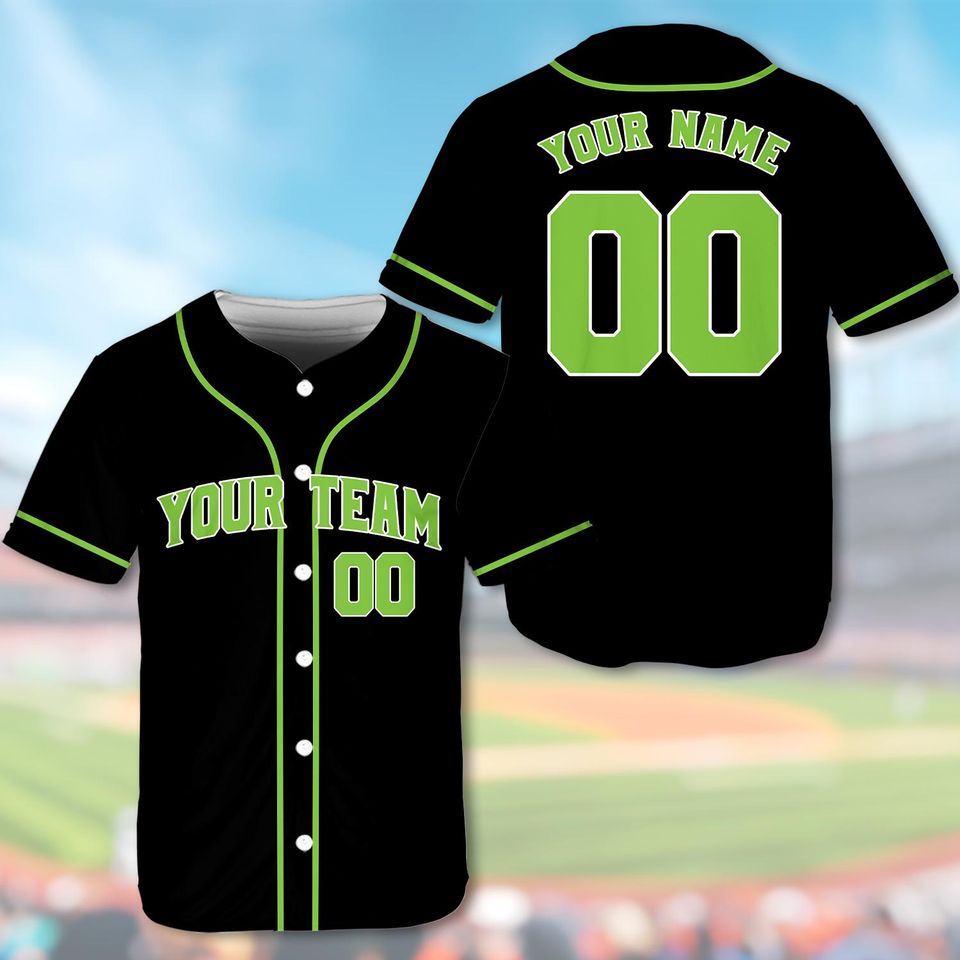 Customized Team Name and Number Baseball Jersey for Fans