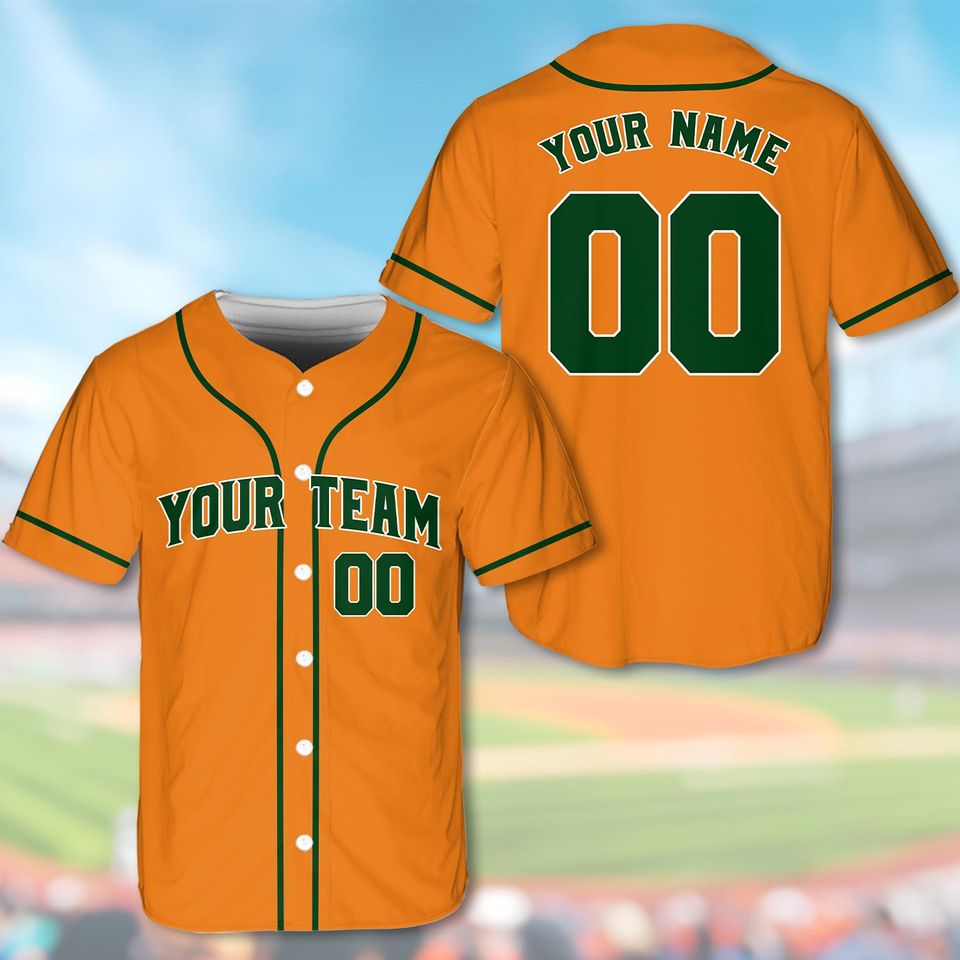 Customized Team Name and Number Baseball Jersey for Fans