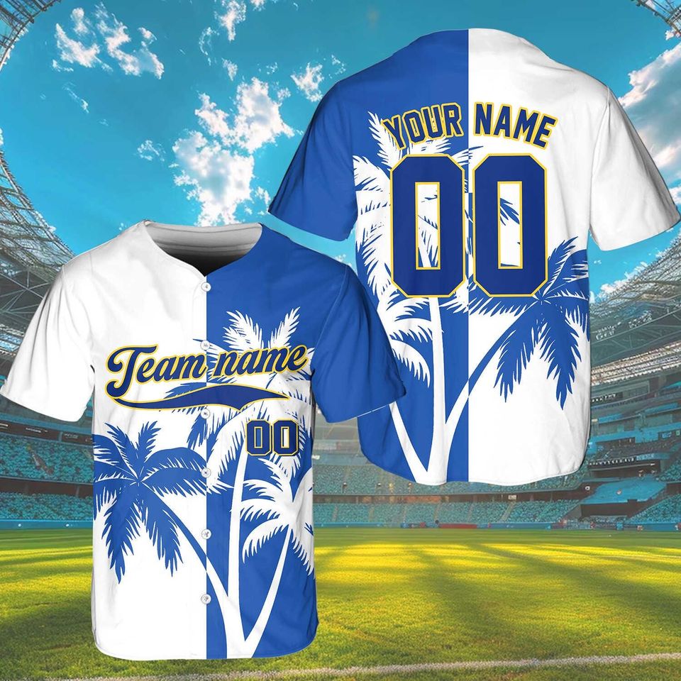 Personalized Team Name and Number Baseball Jersey for Fans and Lovers