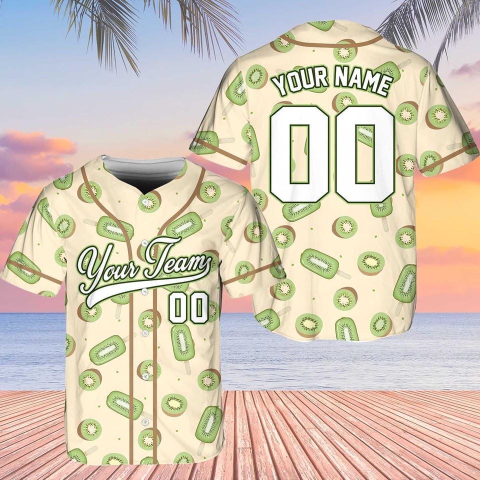 Personalized Team Name & Number Fruit Baseball Jersey | Tropical Uniform for Team
