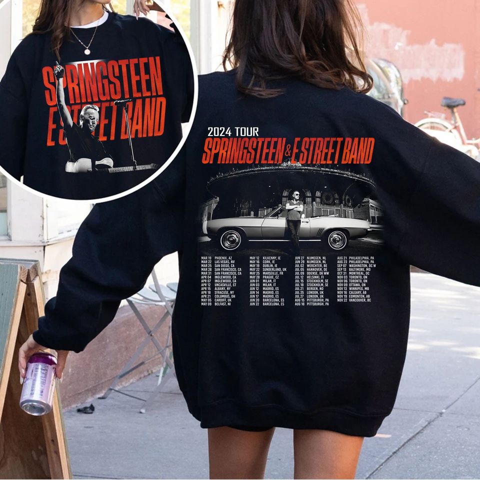 Vintage Bruce Springsteen And E Street 2024 Tour Shirt