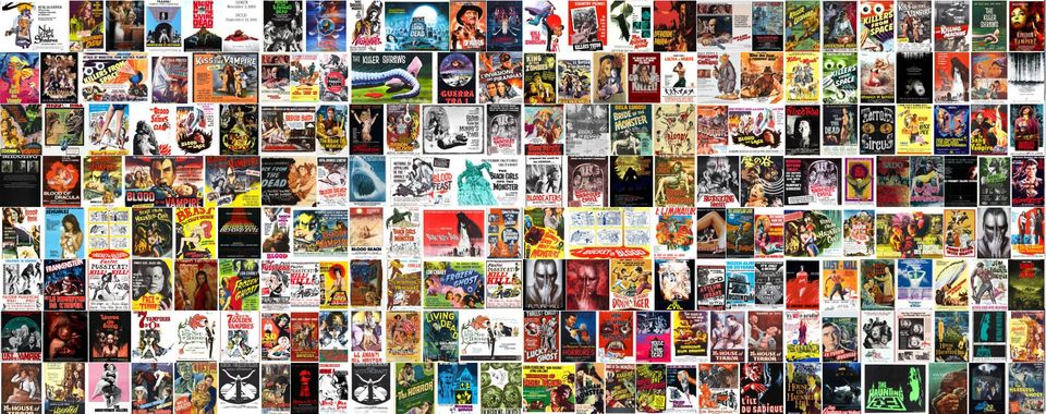 1000 Classic Horror and B Horror Movie Posters. Printable Poster