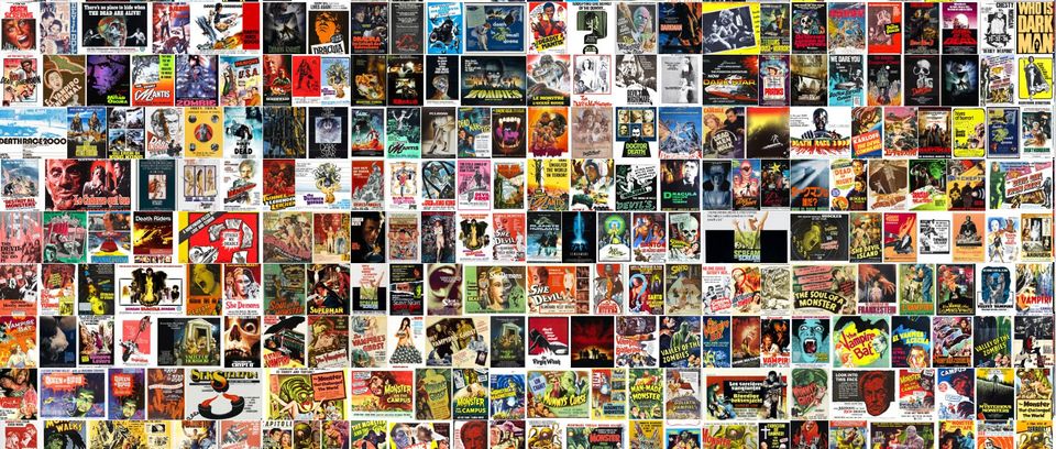 1000 Classic Horror and B Horror Movie Posters. Printable Poster