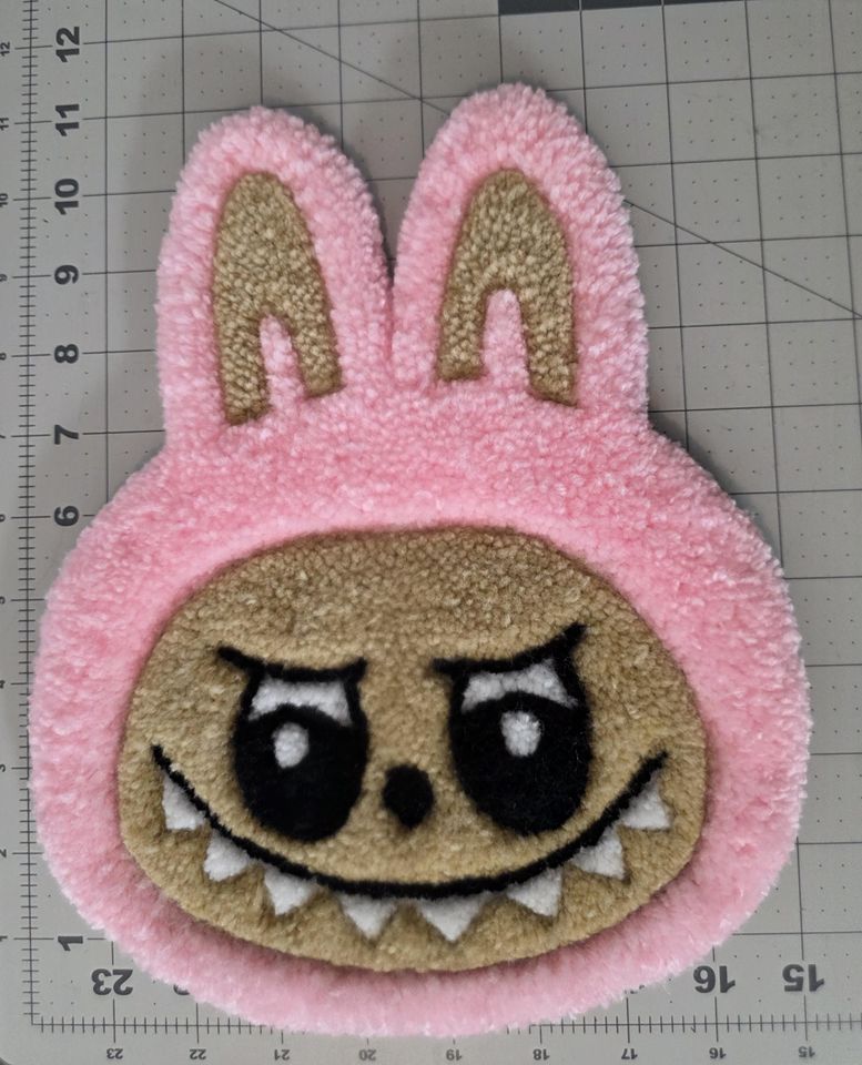 Labubu Tufted Rug Wall Hanging Pink Table Decor