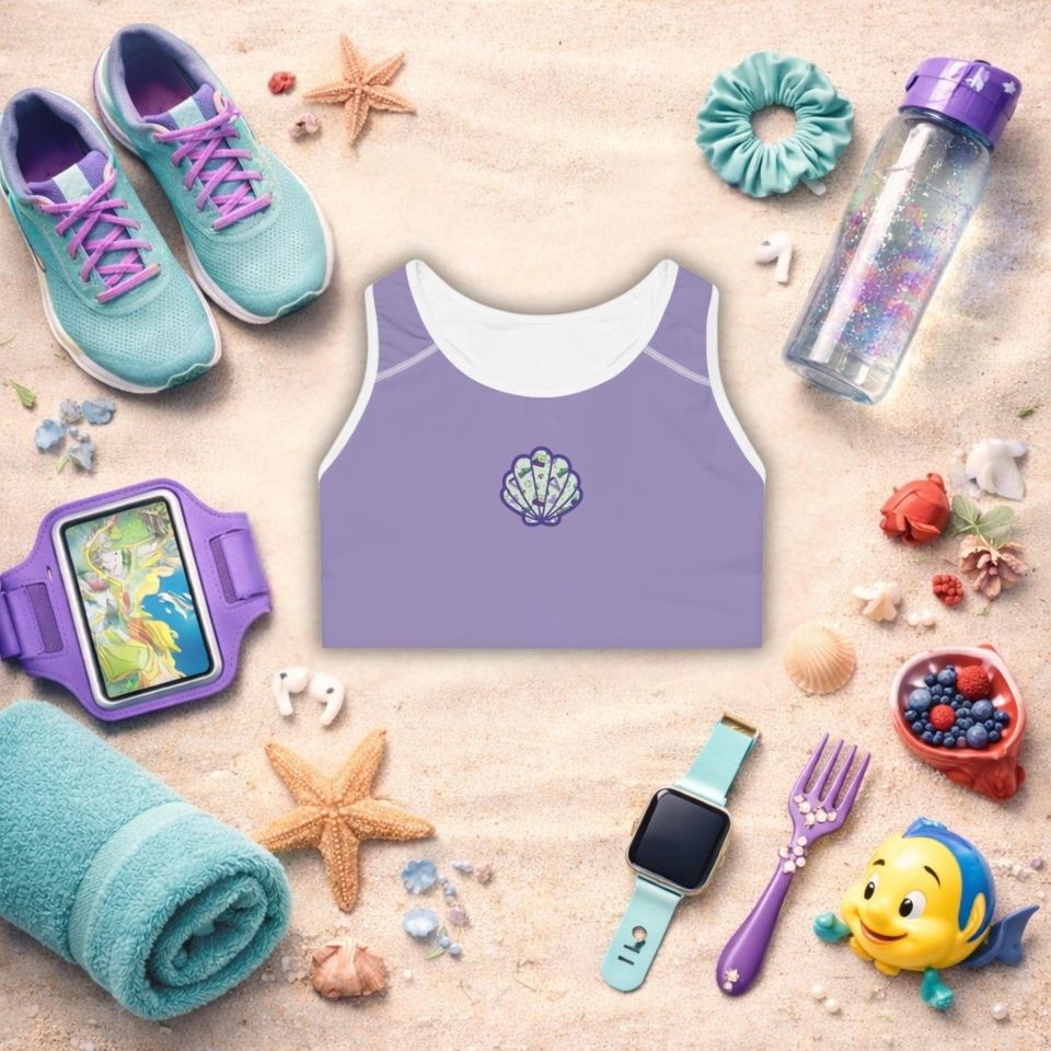 Mermaid Disney Women's Sports Bra