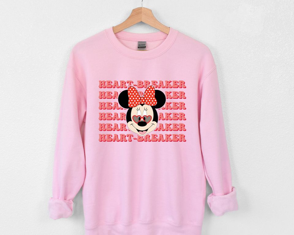 Minnie HeartBreaker Sweatshirt, Disney Valentine Sweatshirt