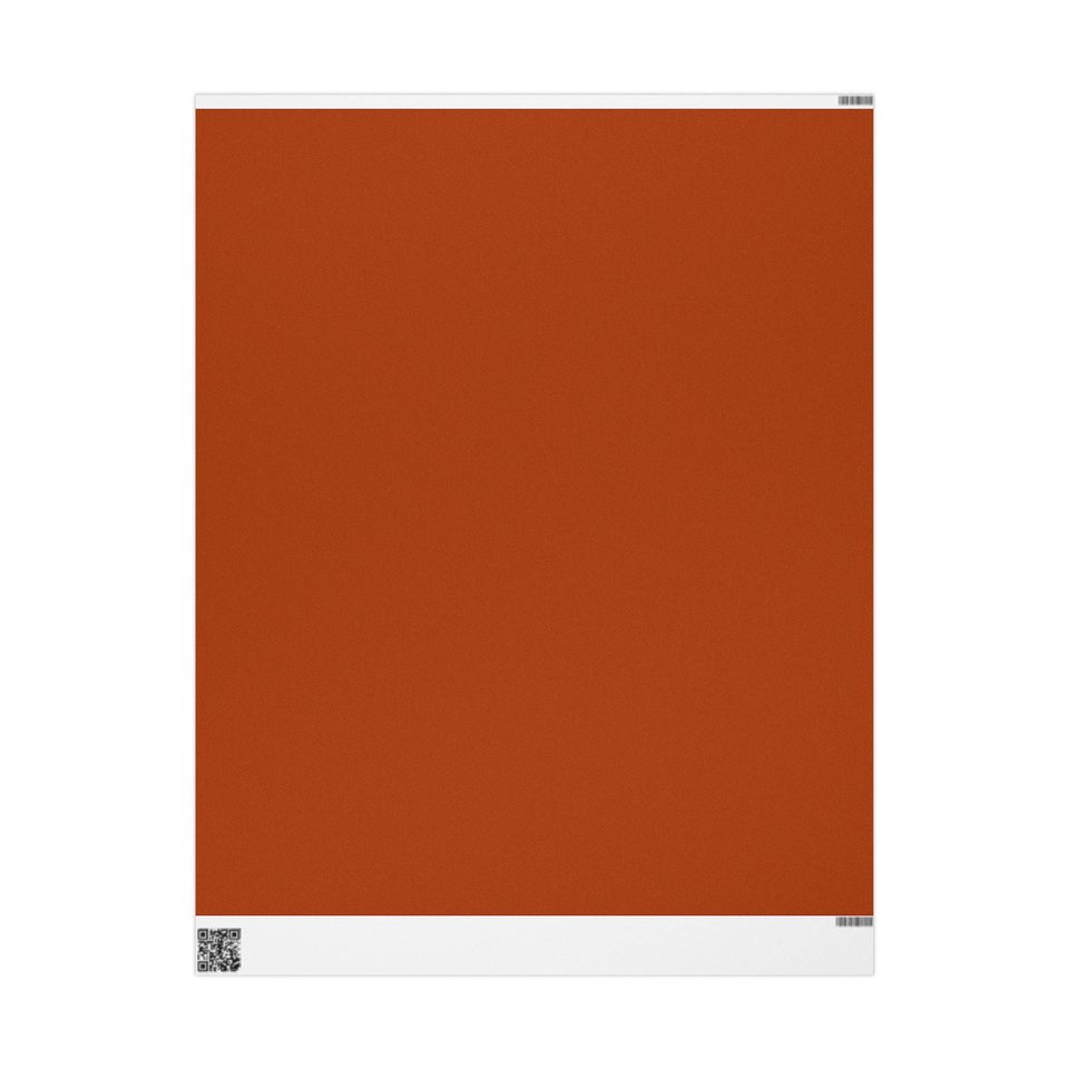Burnt Orange Gift Paper| Dark orange Roll Wrapping Paper| Christmas Gift Paper| Solid wrapping paper | Minimalist Holiday Gift Wrap| Fall
