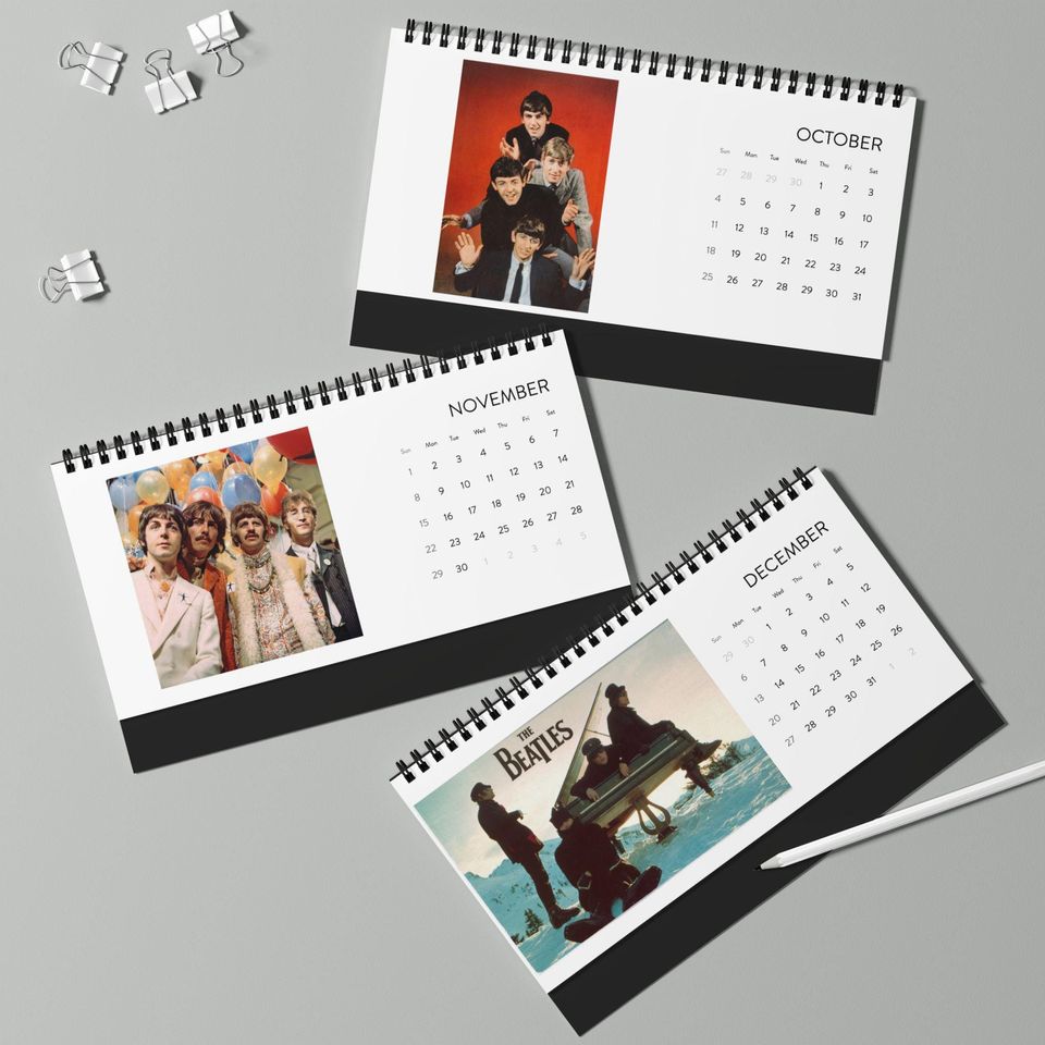 The Beatles All You Need Is Time Desktop 2026 Calendar