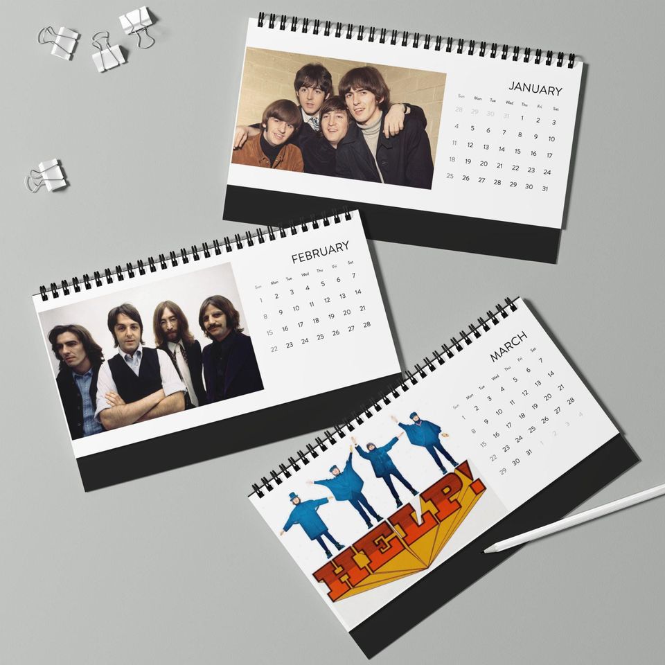 The Beatles All You Need Is Time Desktop 2026 Calendar