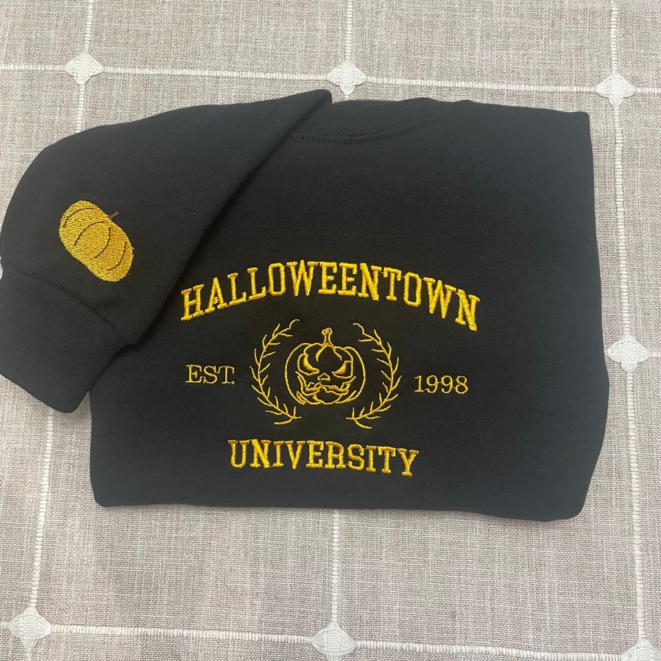 Halloweentown University Embroidered| Y2K Style Embroidered Crewneck| Sweatshirt