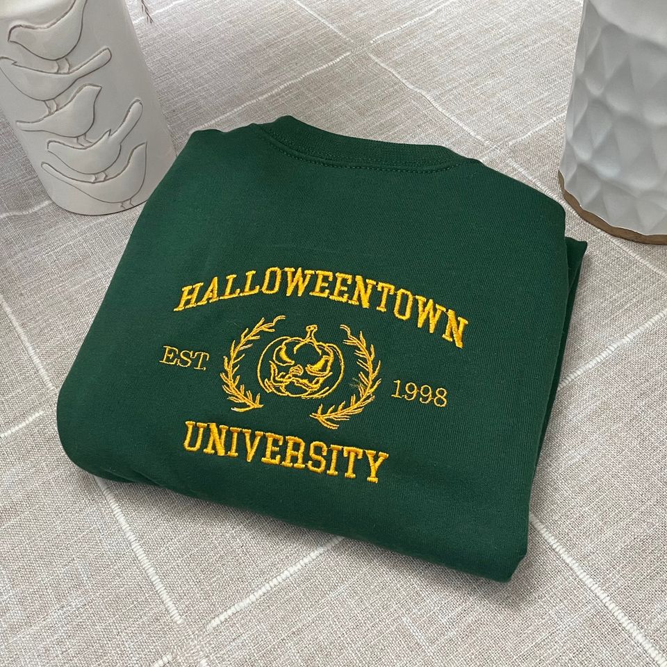 Halloweentown University Embroidered| Y2K Style Embroidered Crewneck| Sweatshirt