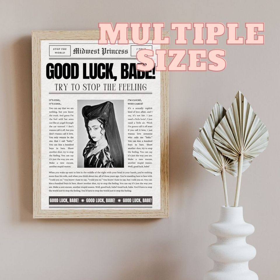 Good Luck, Babe Newspaper Chappell Roan Poster