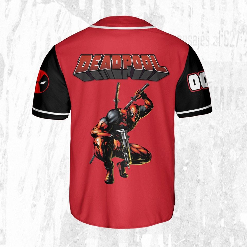 Personalize Deadpool Black Red Awesome, Custom Name Superhero