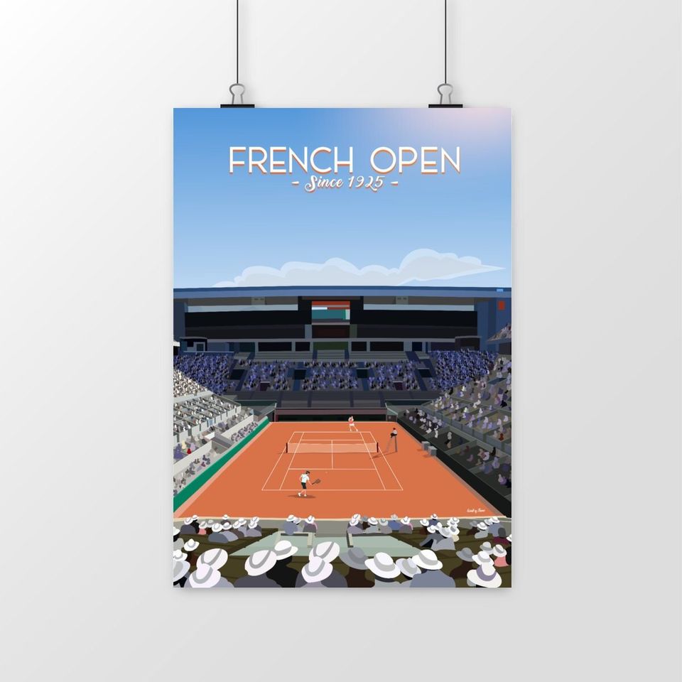 French open poster - Roland Garros tennis poster