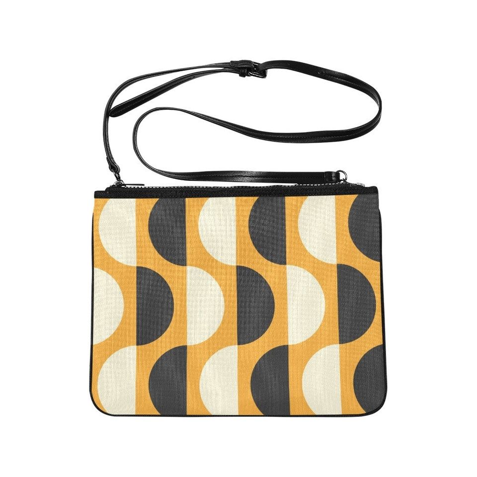 Retro Geometric Clutch Handbag, Retro Pattern Shoulder Bag, Geometric Pattern Bag