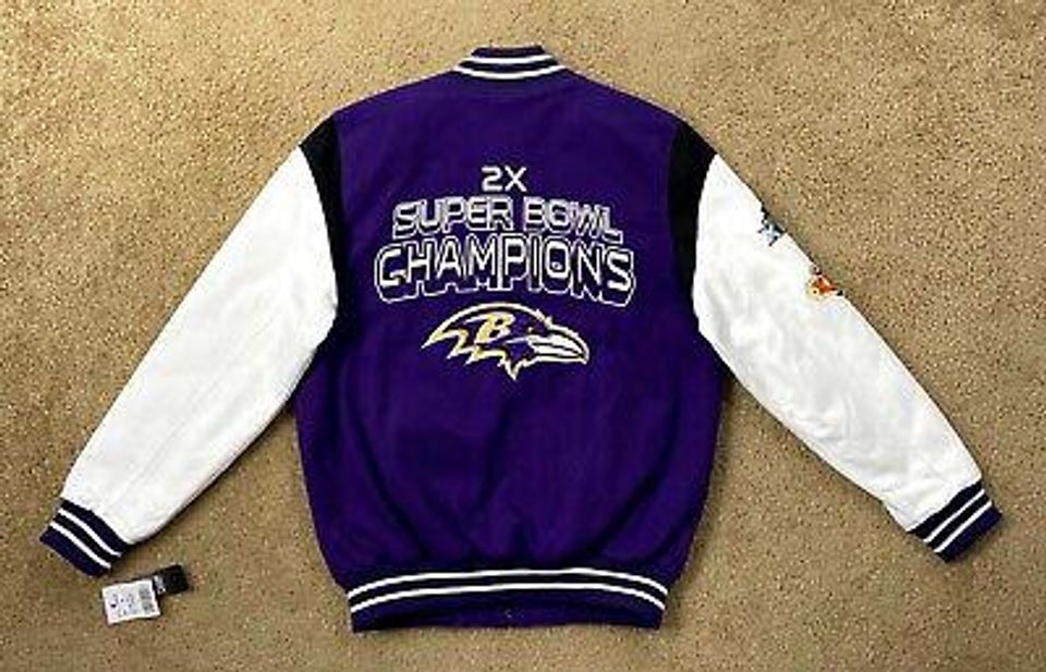Baltimore Football Ravens Baseball Jacket, (Not Leather)