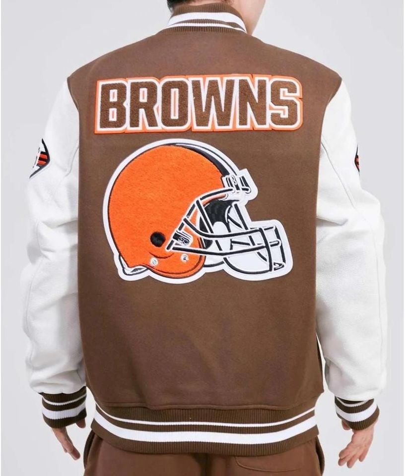 Cleveland Football Browns Baseball Jacket, (Not Leather)
