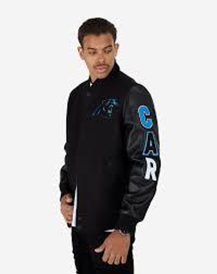 Carolina Football Panthers Baseball Jacket, (Not Leather)