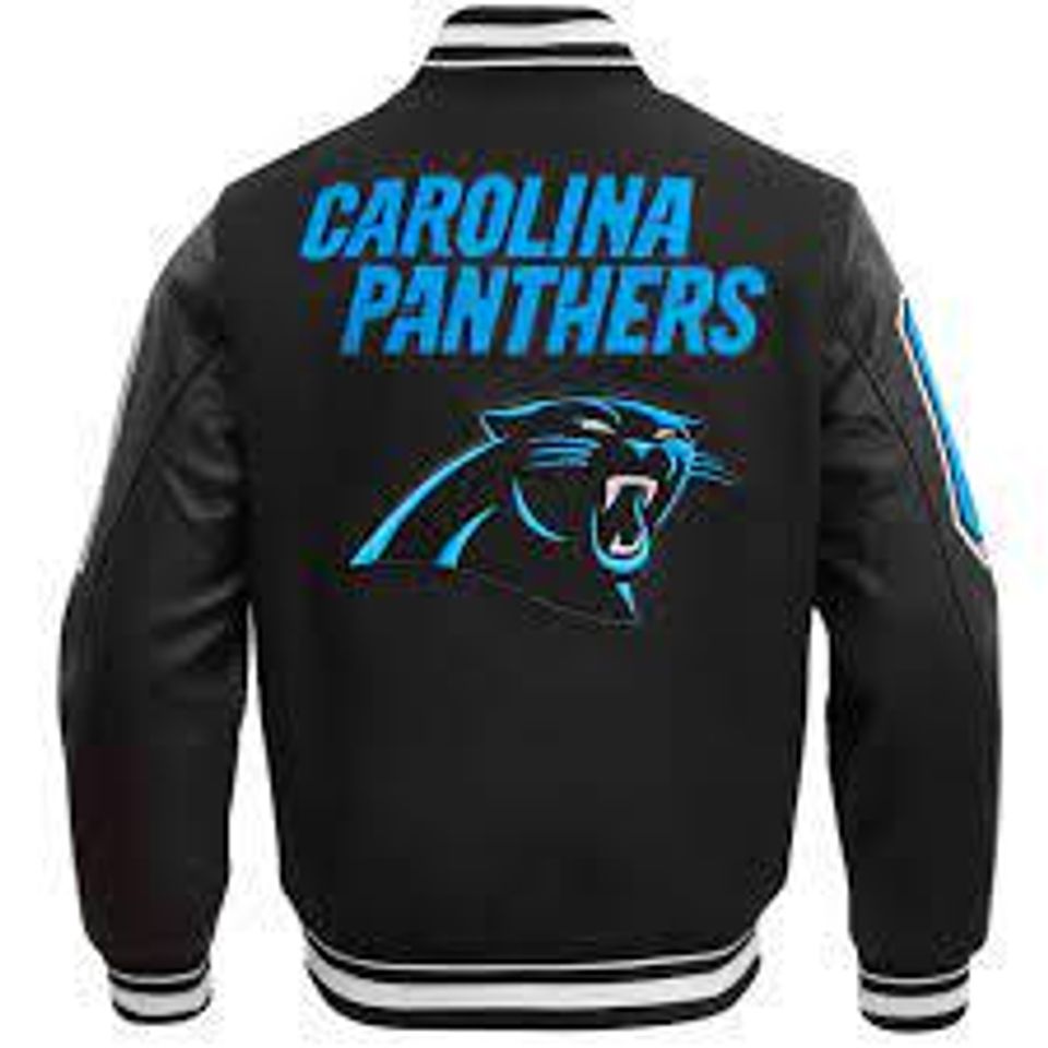 Carolina Football Panthers Baseball Jacket, (Not Leather)